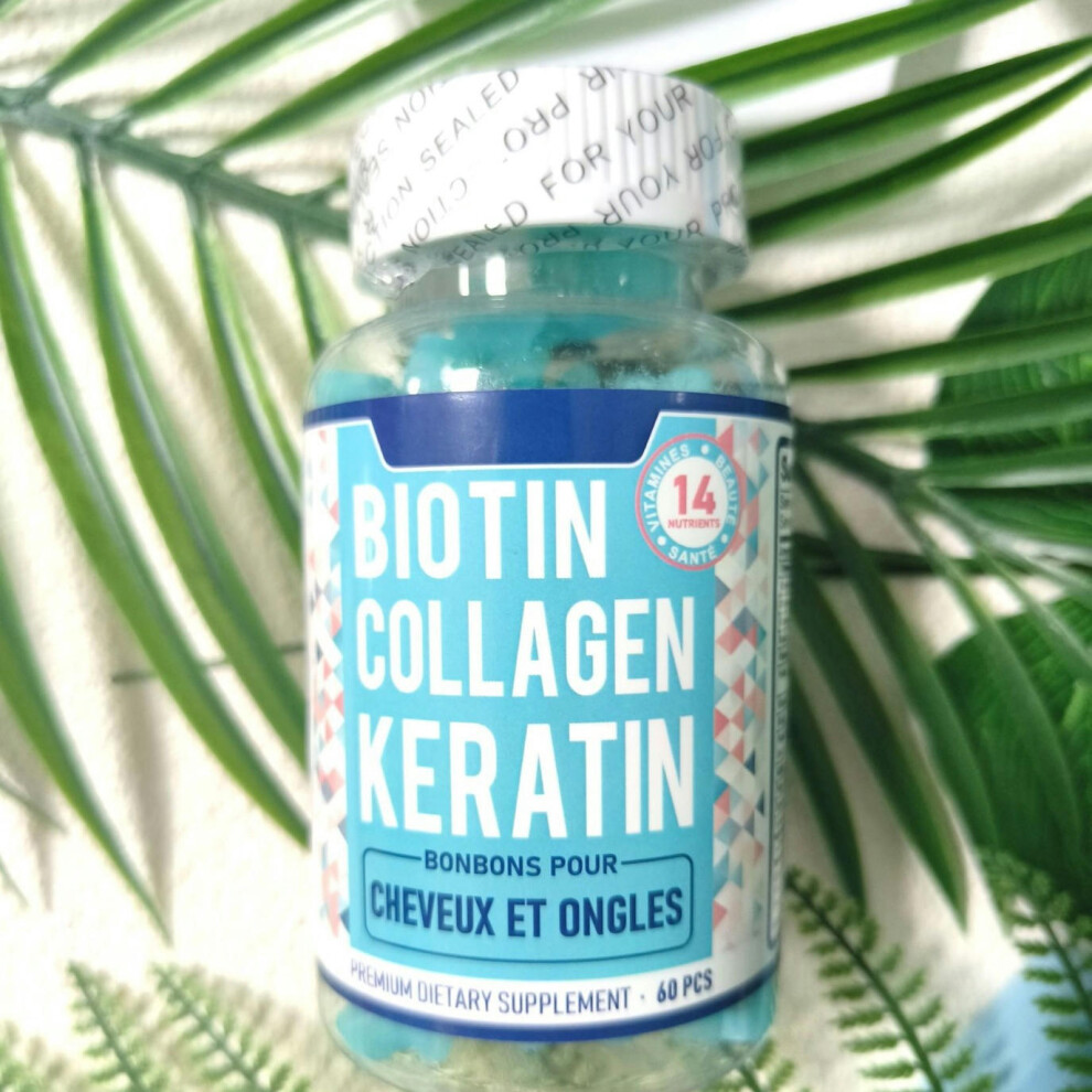 Hair Sugar Biotin Collagengummies Vitamin Collagen Biologicalin