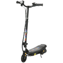 HOMCOM Folding Electric Scooter w/ LED Headlight, for Ages 7-14 Years - Black