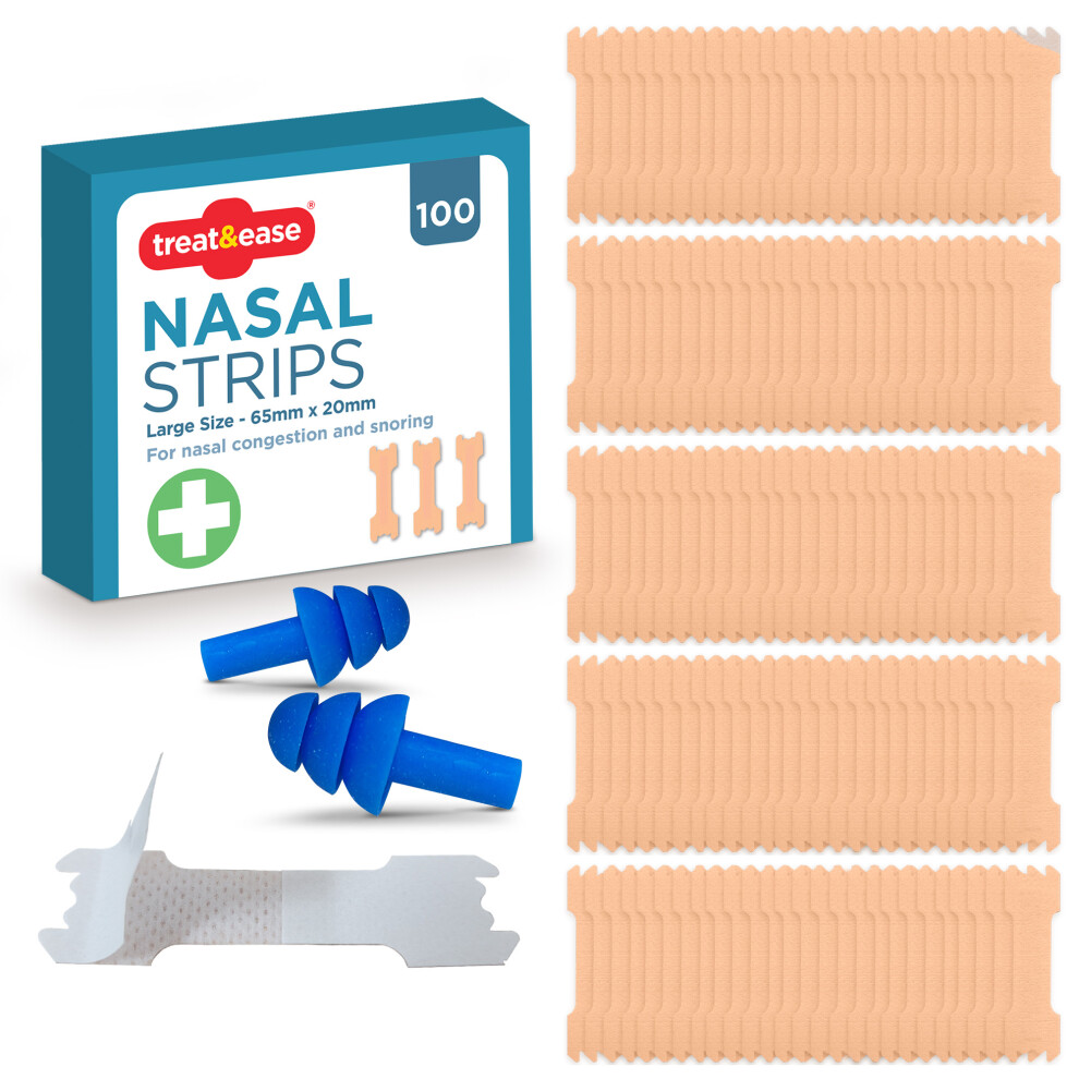 (100 strips) Nasal Strips Large For Snoring Nose Anti Snore