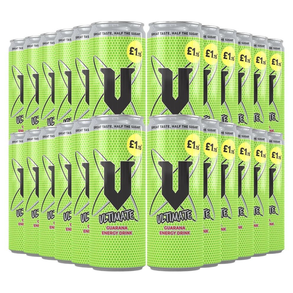 V Can Ultimate Guarana Energy Drink 250ml, 24 CANS 