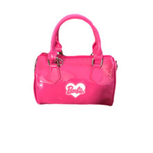 (Pink) Trendy Barbie Pink Shoulder Bag For Women Soft Material Zippered For Daily