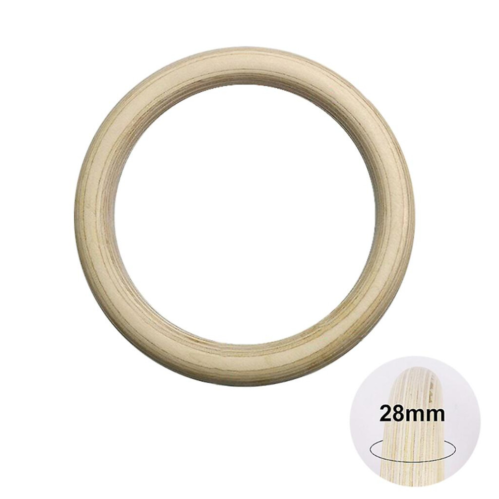 Gym Rings, Wooden Gymnastic Rings Fitness Heavy Duty Gym Training Ring 