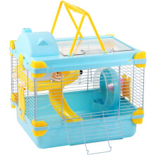 (Two-Floors) Hamster Travel Portable Carrier Cage 2-Floors