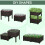 Outsunny Outsunny 2-piece Elevated Flower Bed Vegetable Herb Planter Plastic, Brown 6
