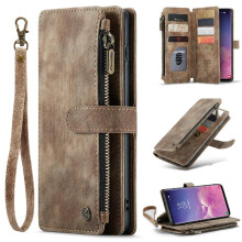(Brown) CaseMe Case For Samsung Galaxy S10 Wallet Case For Women Men Drivers License Card Slots With Card Holder Drivers License Card Slots