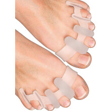 Yogamedic Toe Separator For Overlapping Toes 6pcs Improved Silicone, 0% Bpa, One-size - Bunion Corrector Toe Straightener To Relax, Spread And Stretch