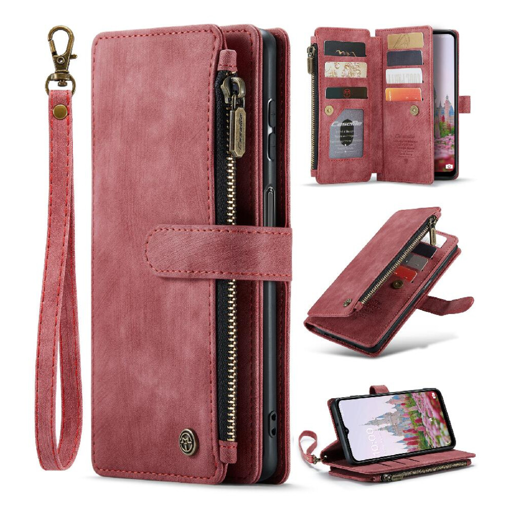 (Red) Caseme Case For Samsung Galaxy A04s/A04/M13 5G Drivers License Card Slots With Card Holder Drivers License Card Slots Wallet Case For Women Men Red 764762638702