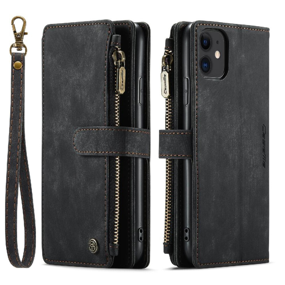 (Black) Caseme Case For Iphone 11 Wallet Case For Women Men Drivers License Card Slots With Card Holder Drivers License Card Slots Black 764762640088