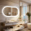 500*800mm Oval Led Bathroom Vanity Mirror with Backlit Dimmable 2