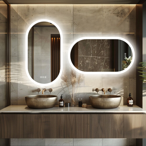 500*800mm Oval Led Bathroom Vanity Mirror with Backlit Dimmable 2
