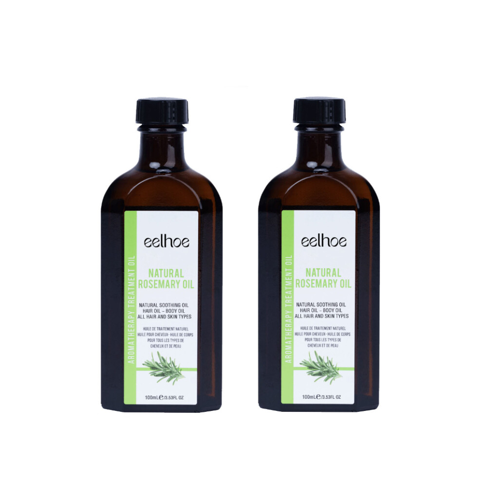 (Two 200ml) EELHOE Hair Growth Rosemary Oil Hair Oil Pure Rosemary Essence Hair Growth Serum Anti-Hair Loss Nourishes Scalp 100ml, Promotes