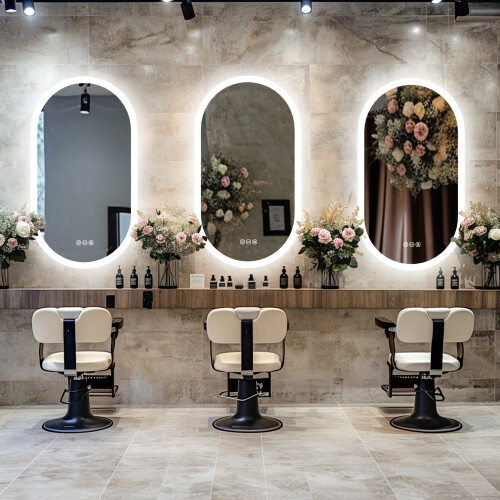600*1200mm Wall-mounted Oval Led Backlight Bathroom Vanity Mirror 2
