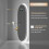 600*1200mm Wall-mounted Oval Led Backlight Bathroom Vanity Mirror 5