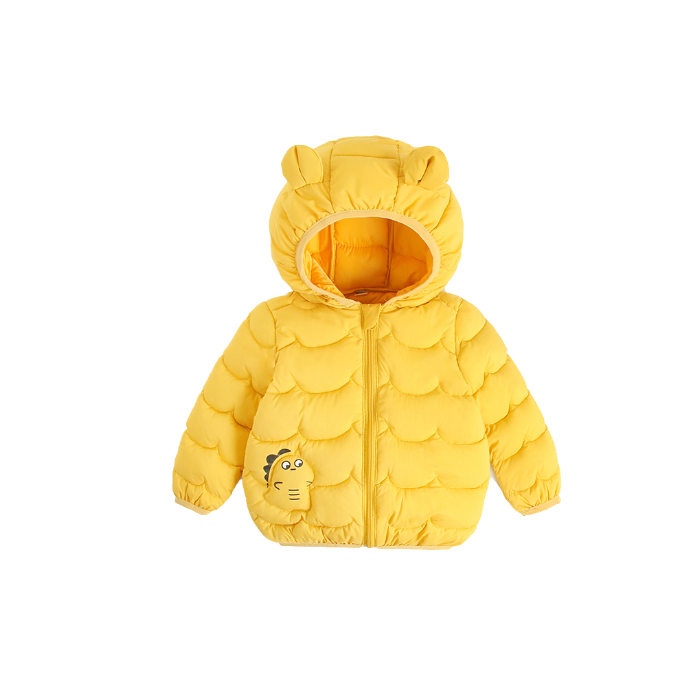 (Yellow, 1-2Years) Baby Kids Boys Girls Jackets Hooded Coats Outwear