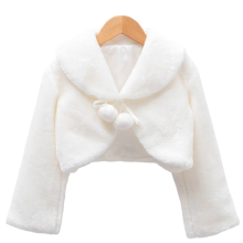 (Beige, 2-3Years) Baby Kids Girl Faux Fur Bolero Cardigan Shrug Coat