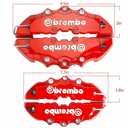 4 Pcs Red 3d Style Brake Caliper Covers Universal Car Disc Front 2