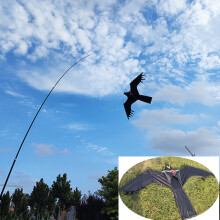 (just kite) Outdoor Toys 47 Inch Bird Scaring Eagle Kite Good Flying For Garden/Orchard/ Farm
