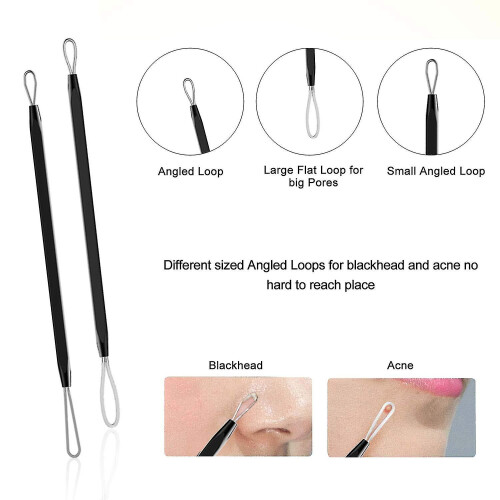 Professional Pimple Comedone Extractor Tool Kit - 10 Pcs Acne Removal Kit 1