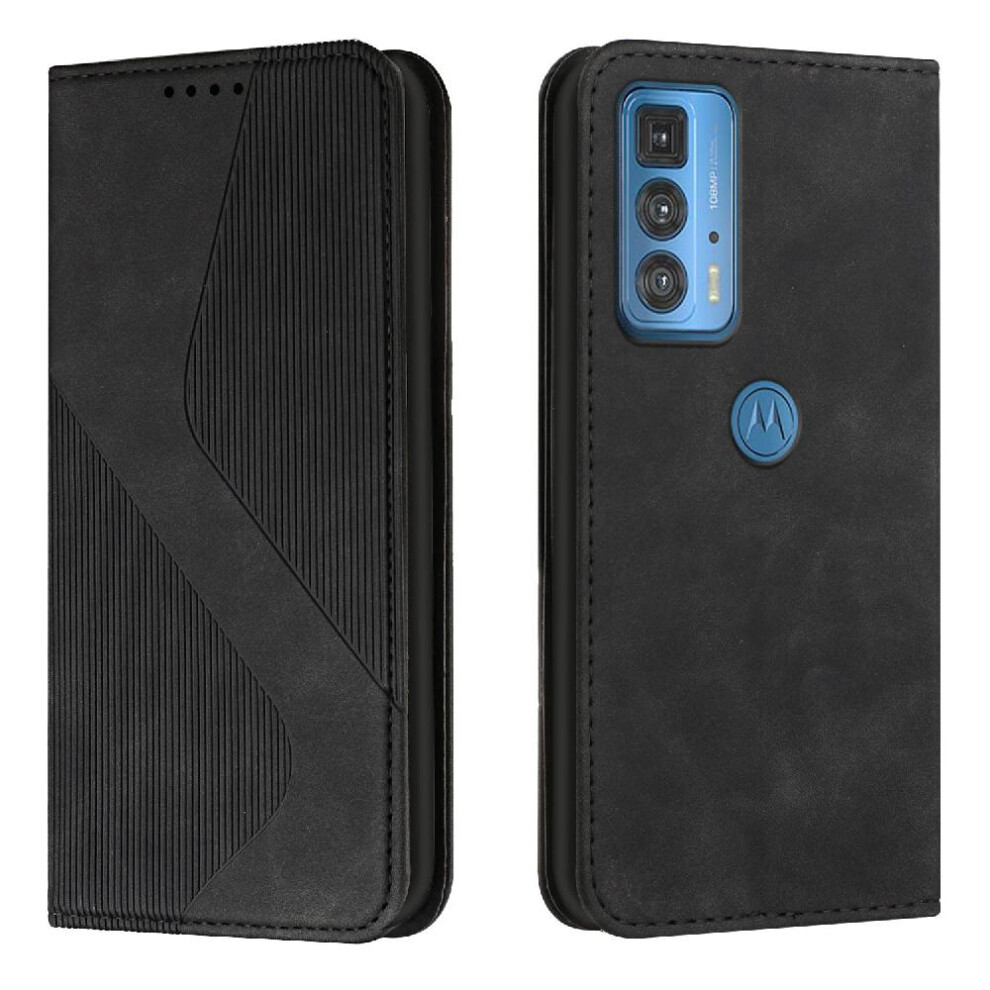 Gangxun (Black) Case For Motorola Moto Edge 20 Pro Folio Flip Card Slots Holder Magnetic Pu Leather Wallet Kickstand Black