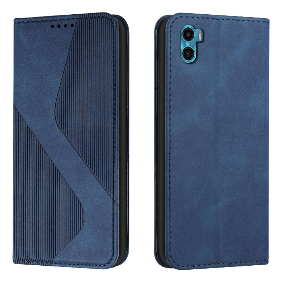 (Blue) Case For Motorola Moto E22s Wallet Kickstand Card Slots Holder Magnetic Pu Leather Folio Flip Blue 764762643799