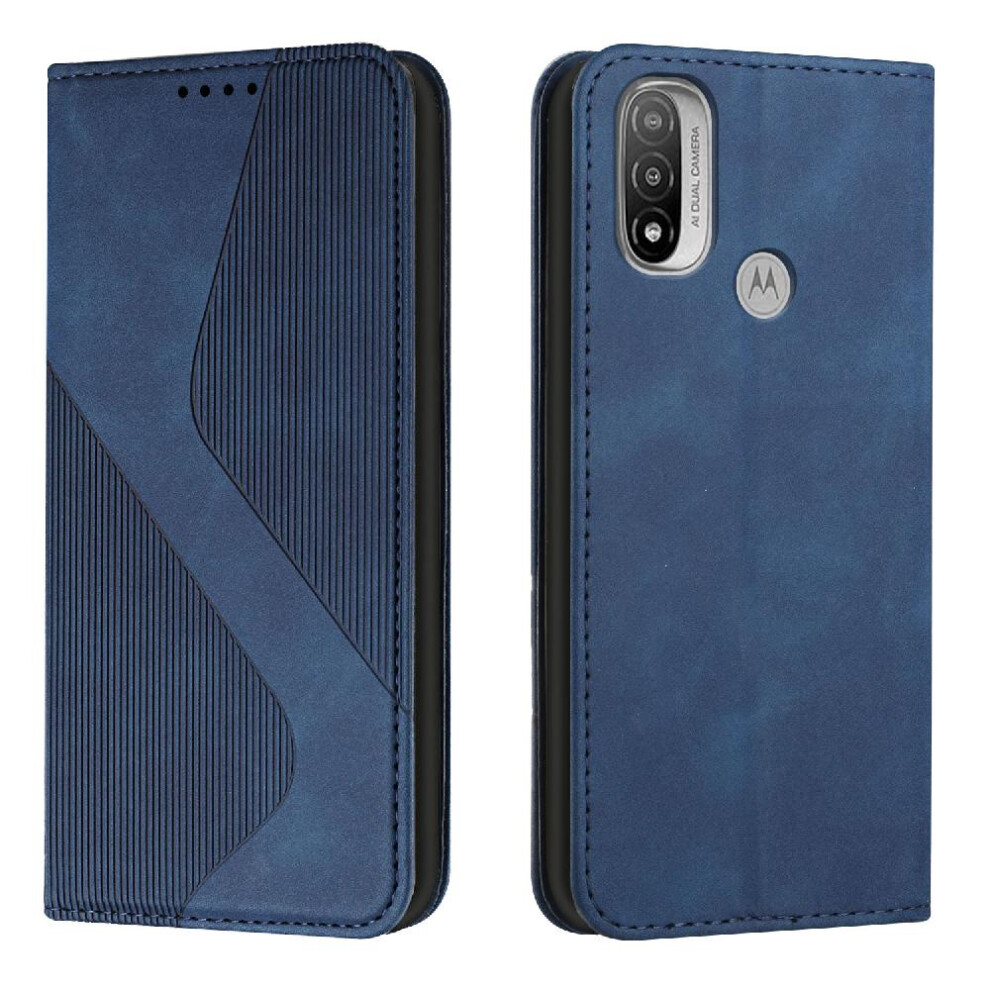 (Blue) Case For Motorola Moto E20/E30/E40 Wallet Kickstand Folio Flip Pu Leather Magnetic Card Slots Holder Blue 764762643850