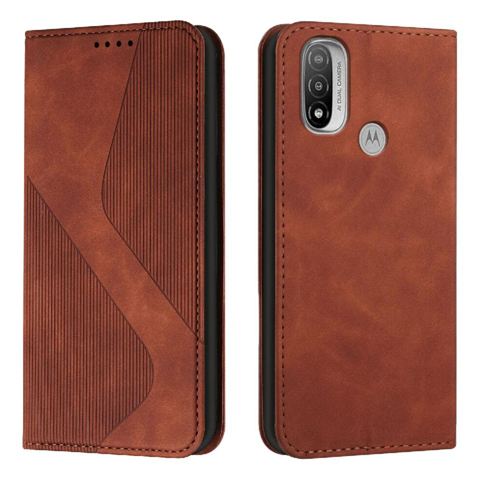 (Brown) Case For Motorola Moto E20/E30/E40 Wallet Kickstand Folio Flip Pu Leather Magnetic Card Slots Holder Brown 764762643843