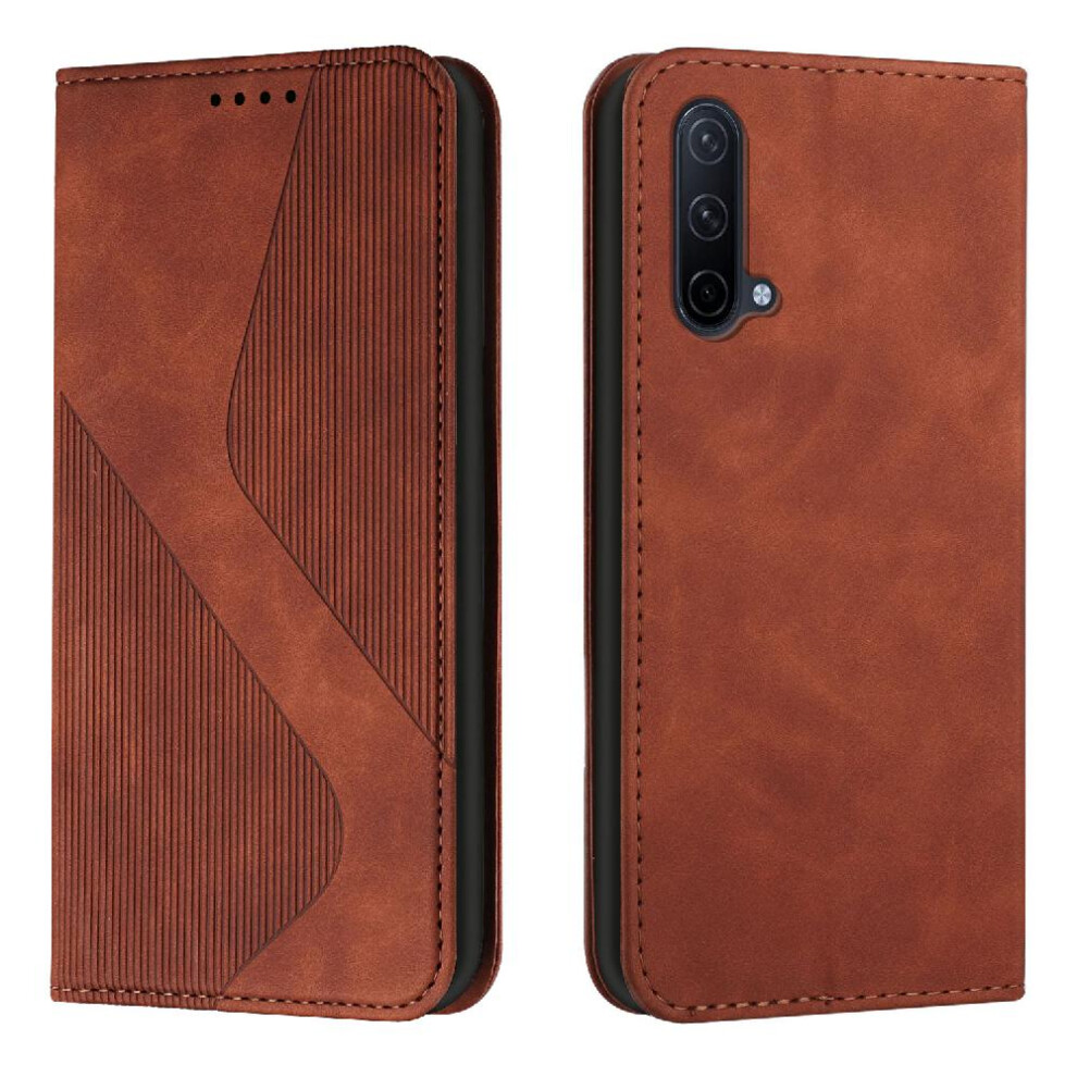 (Brown) Case For Oneplus Nord Ce 5G Folio Flip Magnetic Card Slots Holder Pu Leather Wallet Kickstand Brown 764762644147
