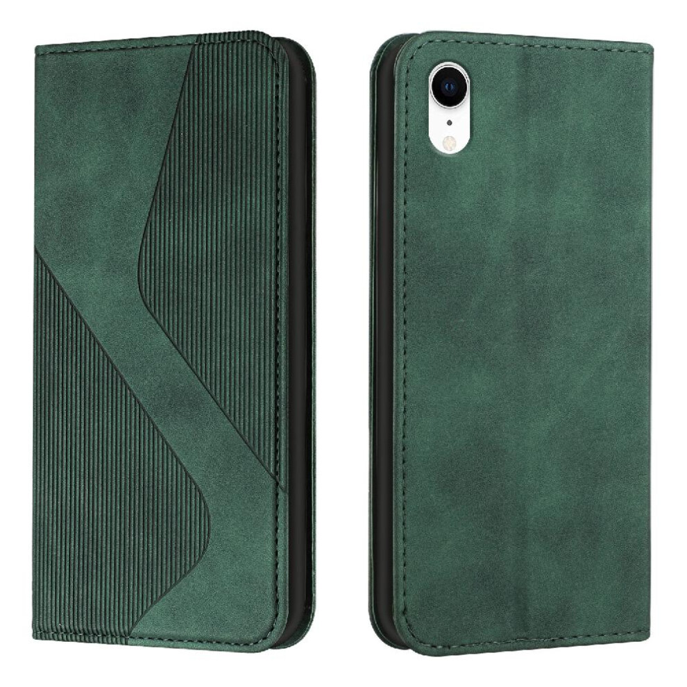 (Green) Case For Iphone Xr Wallet Kickstand Card Slots Holder Pu Leather Magnetic Folio Flip Green 764762644529