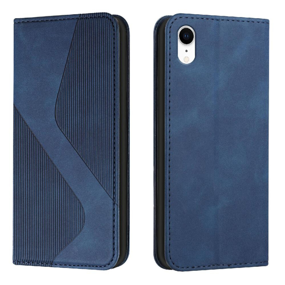 (Blue) Case For Iphone Xr Wallet Kickstand Card Slots Holder Pu Leather Magnetic Folio Flip Blue 764762644512