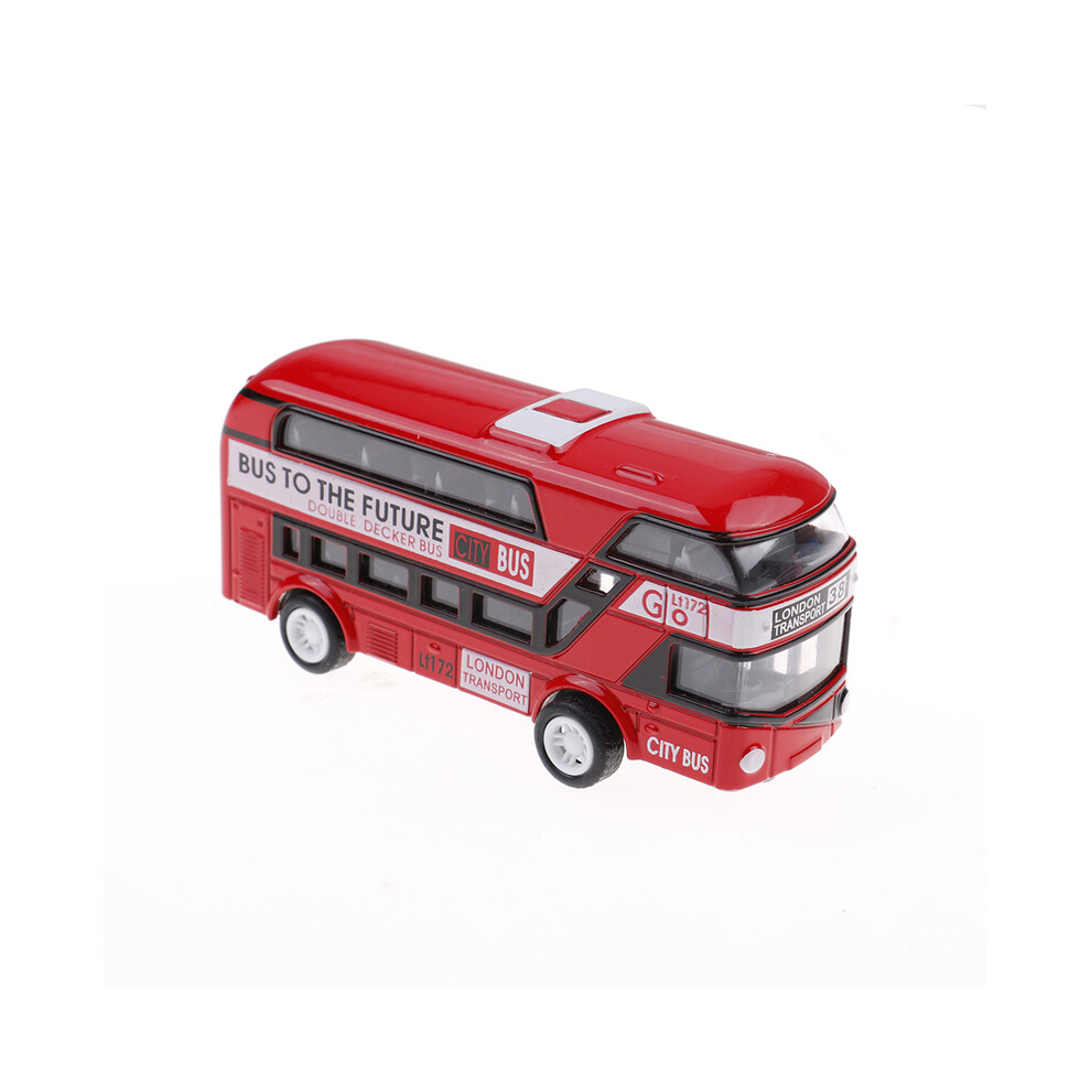 1PC 4 Colors Kid Metal Diecast Cars Toys Pull Back 1:43 Double Decker-image-OPC-PDRVBBD-NEW