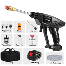 (one big battery) 30Bar Cordless High Pressure Car Washer Electric Spray Water Gun Portable