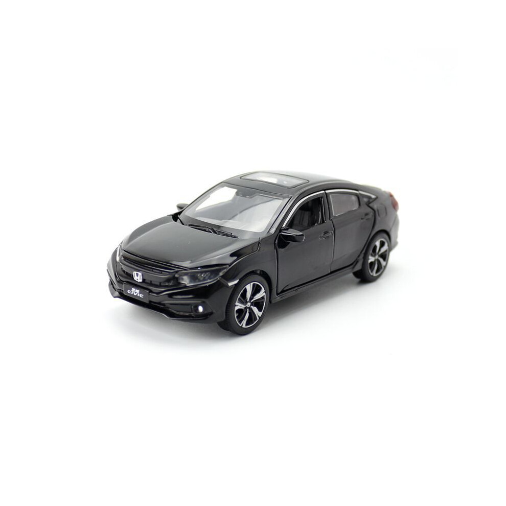 (Black) 1:32 Scale JACKIEKIM Diecast Toy Model Honda Civic Car Doors Openable-image-OPC-PDRVBT9-NEW
