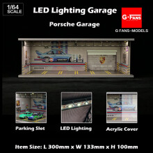 Diorama 1:64 Model Car Garage LED Lighting USB Connector Packing Slot