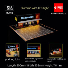 G-FANS 1:64 Garage Diorama Model With LED lights