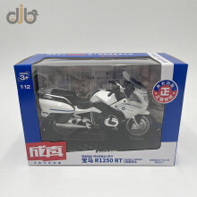 (white in box) 1:12 Diecast Motorcycle Model Toy R1250 RT With Sound & Light