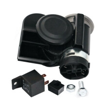 (Black) LMoDri Vehicle 12V Super Loudly Air Horn Snail Compact Horns For Motorcycle