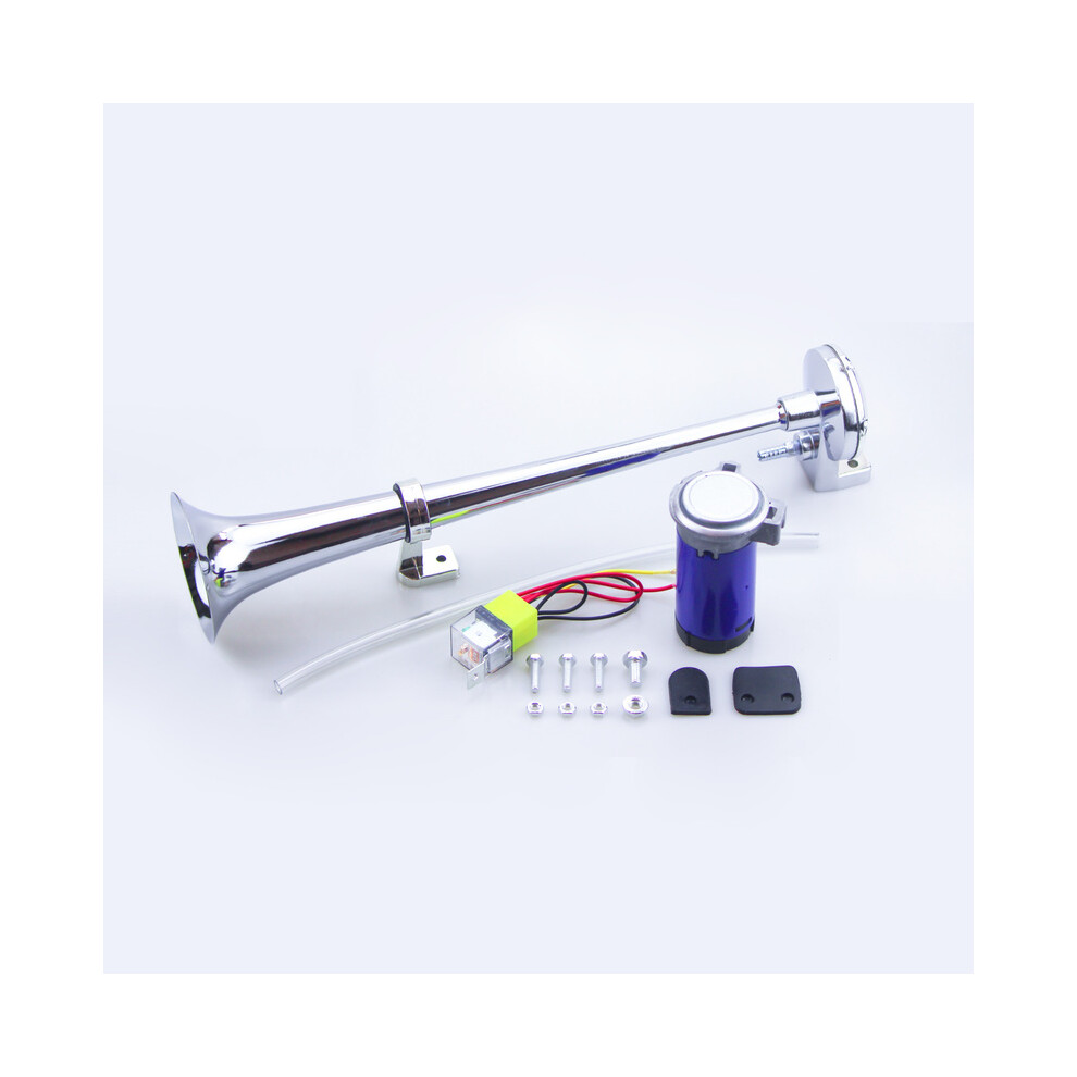 (With Motor) 12V / 24V 17 Inch 150Db Air Horn With Compressor, Car Horn, Truck Horn, Blue 9132346933832