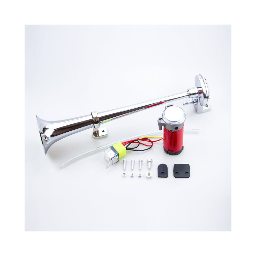 (With Motor) 12V / 24V 17 Inch 150Db Air Horn With Compressor, Car Horn, Truck Horn, Red 9132346933856