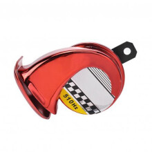 (Red) Universal 12V DC Motorcycle Car Horn Loud Pressure Klaxon Speaker Waterproof