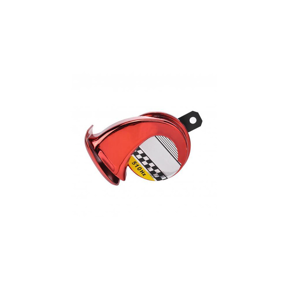 (Red) Universal 12V Dc Motorcycle Car Horn Loud Pressure Klaxon Speaker Waterproof Red 9132346939995