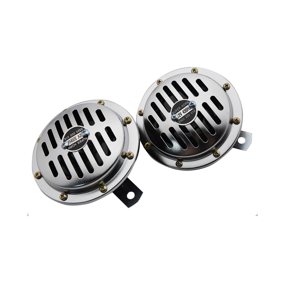 (Style 4) 2Pcs 12V 115Db Hella Super Loud Compact Electric Blast Tone Car Air Horn 9132346940410