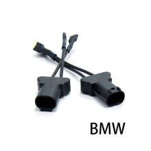 (BMW Horn Wire) 2Pcs Car Horn Plug Adapter Universal Snail Horn Socket Conversion Plug
