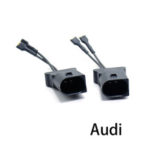 (Audi Horn Wire) 2Pcs Car Horn Plug Adapter Universal Snail Horn Socket Conversion Plug