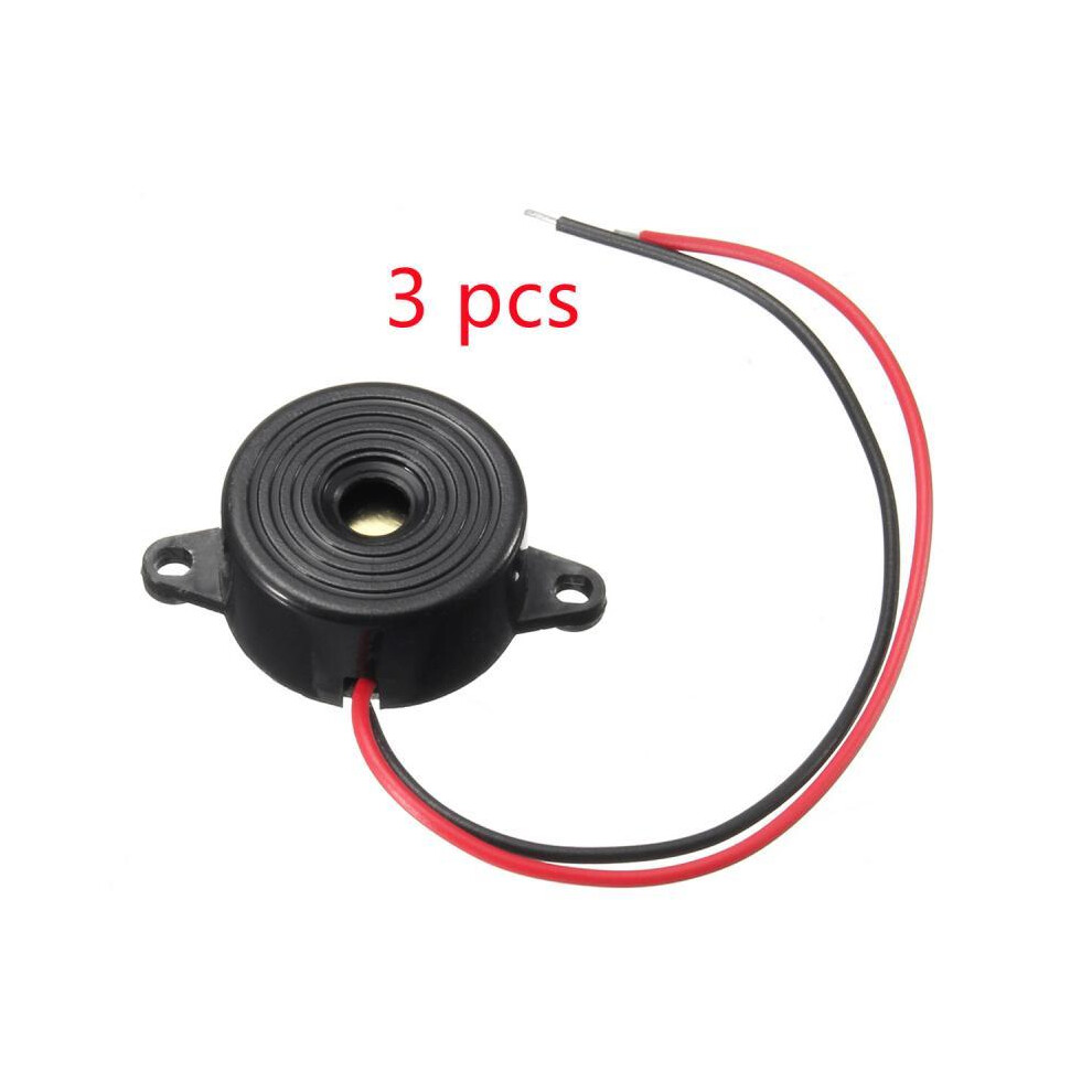 (3 Pcs) Car 95Db Alarm Dc 3-24V Electronic Buzzer Continuous Beep Piezo Black 9132346942971