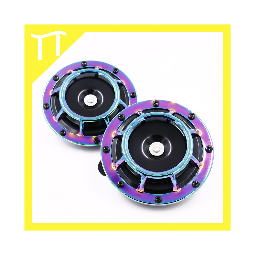 (Purple) Hella Super Loud Compact Electric Blast Tone Air Horn Kit 12V 115DB For-image-OPC-PDRVDTM-NEW