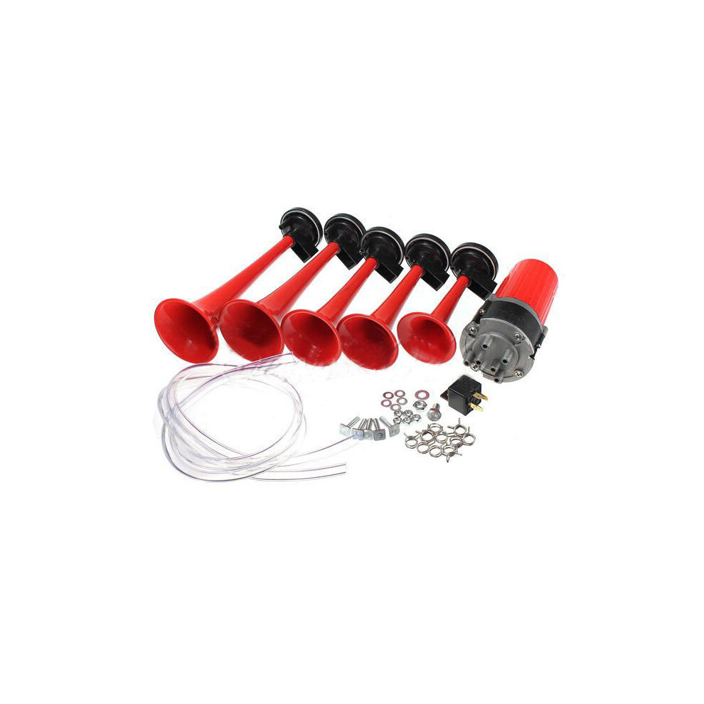 (Red) Universal 5 Trumpet Musical Dixie Dukes Of Hazzard Electronic Chrome Air Red 9132346944531