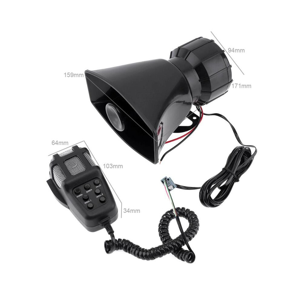 (7 Sounds 7 Buttons D) 100W 12V Auto Car Motorcycle Vehicle Warning Siren Alarm Loud Horn Police 9132346944623