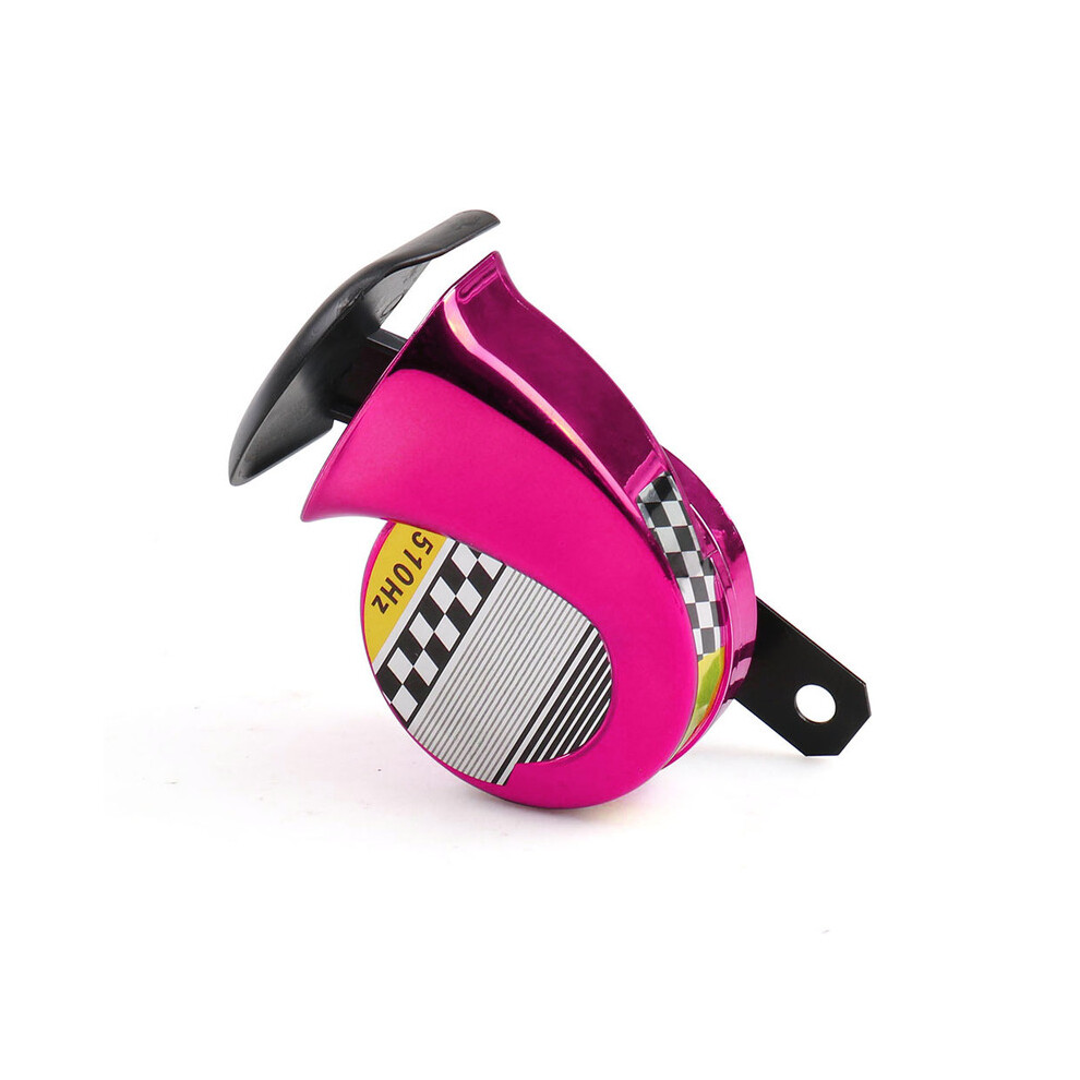 (Purple) Waterproof 12V Dc 130Db Snail Air Motorcycle Horn Siren Loud 510Hz For Purple 9132346945552