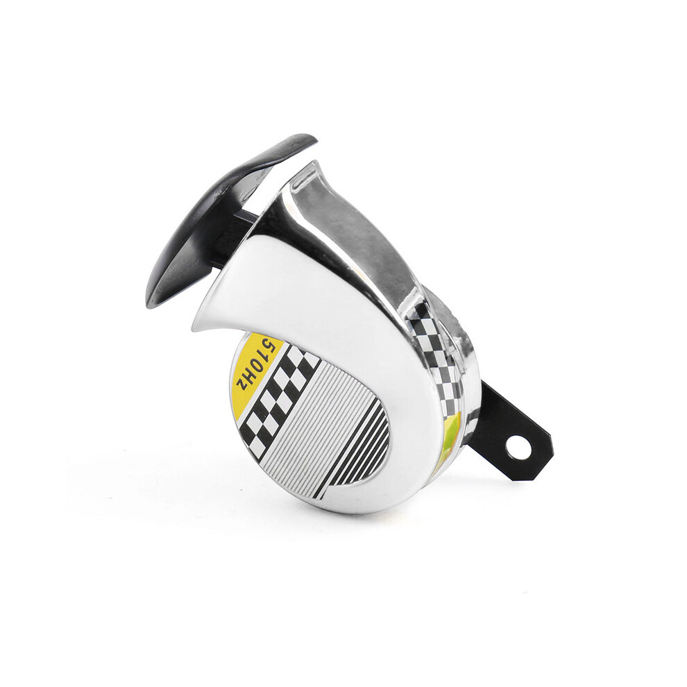 (White) Waterproof 12V Dc 130Db Snail Air Motorcycle Horn Siren Loud 510Hz For White 9132346945538