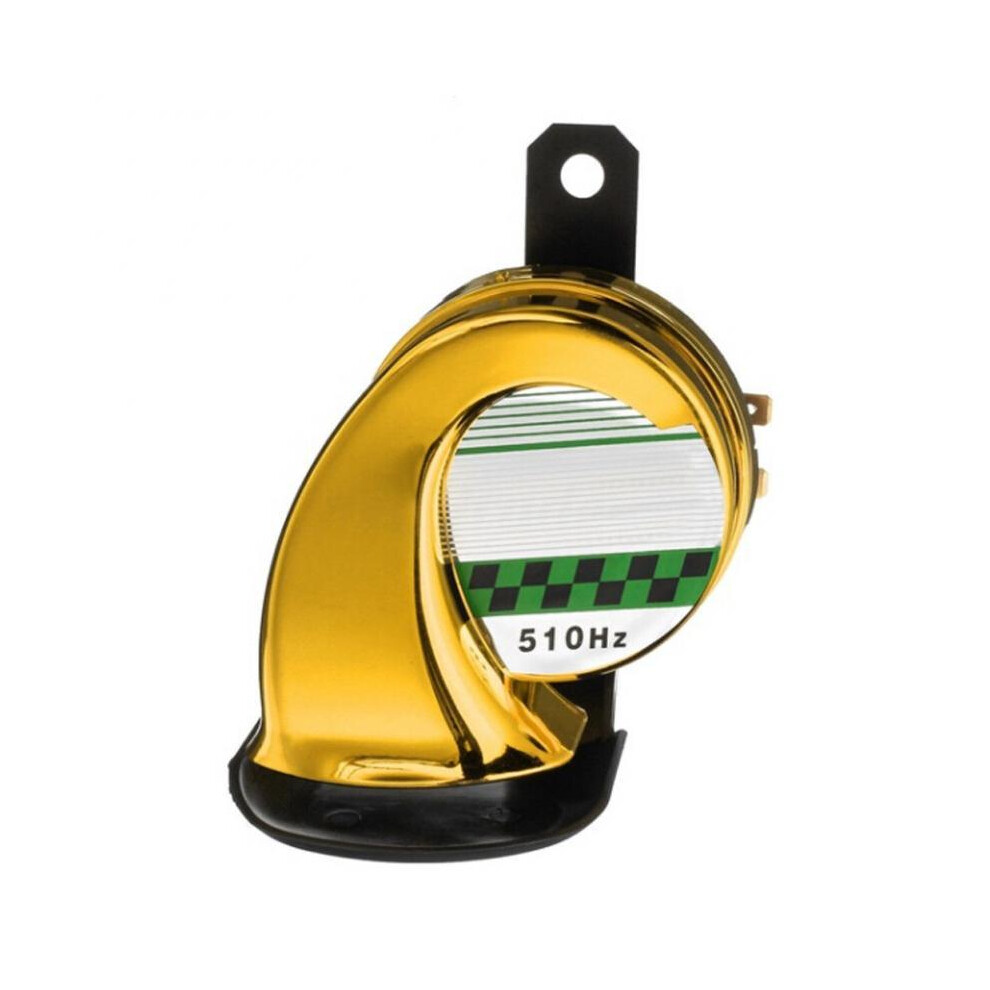 (1 Pc ) 12V Motorcycle Waterproof Snail Horn Super Sound Monophonic Scooters Motorcycle Gold 9132346946092